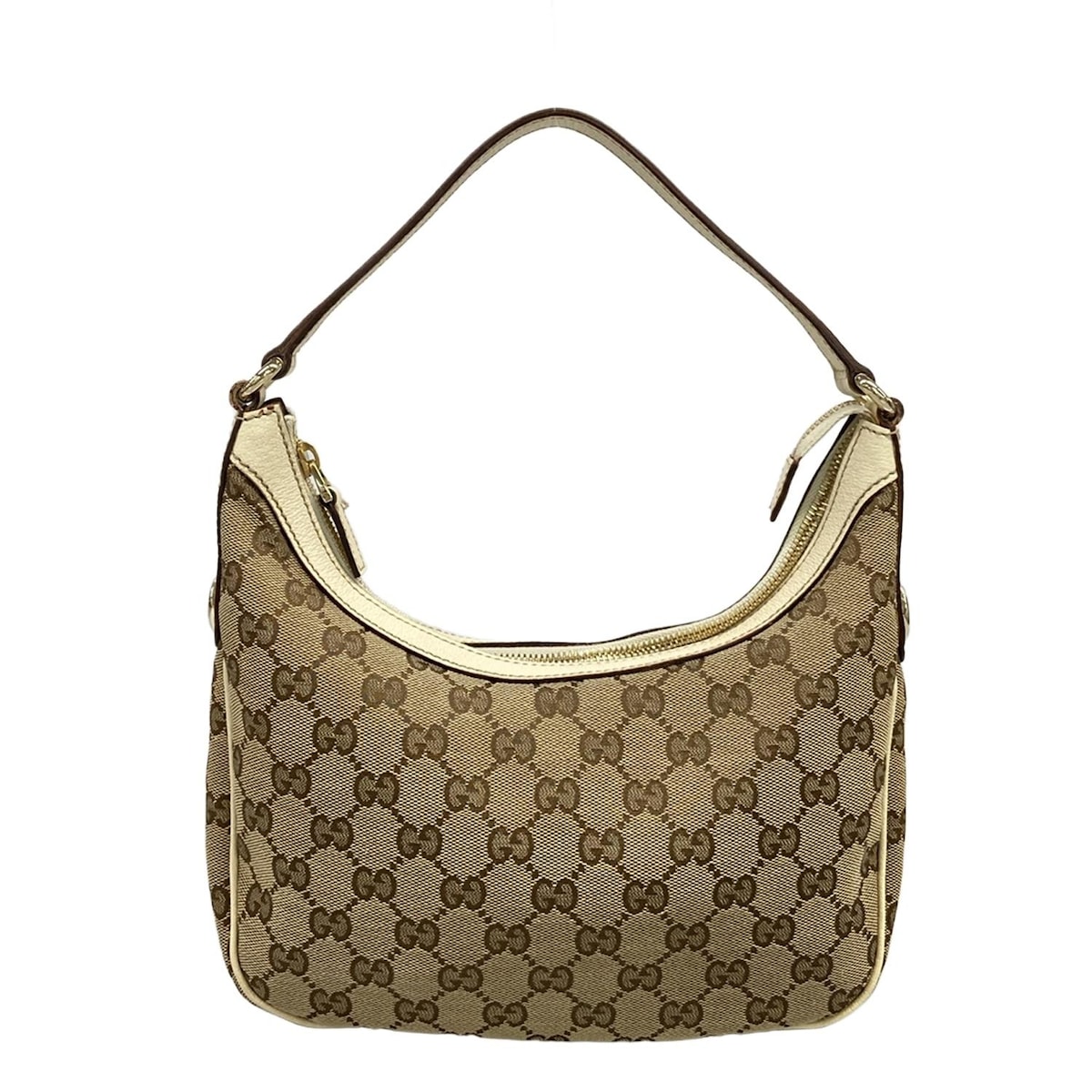 【新着】【中古】GUCCI(グッチ) チャーミー ショルダーバッグ ベージュ×ダークブラウン×アイボリー レザー