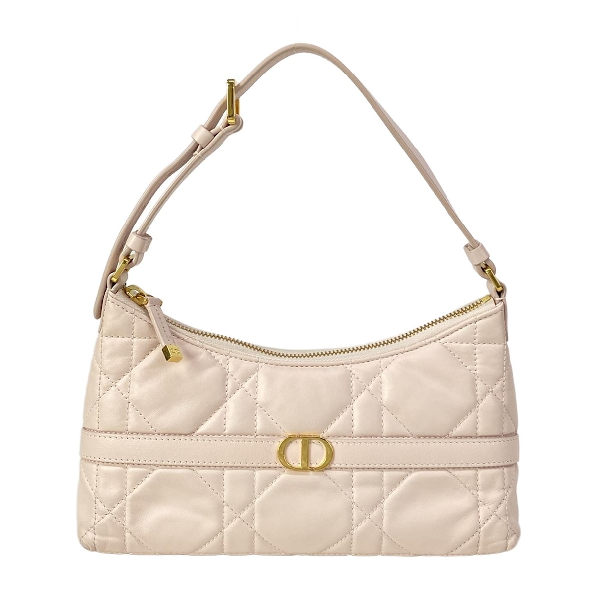 【新着】【中古】DIOR/ChristianDior(ディオール/クリスチャンディオール) ミス カロ ホーボー ミニバッグ ハンドバッグ ライトピンク ラムスキン