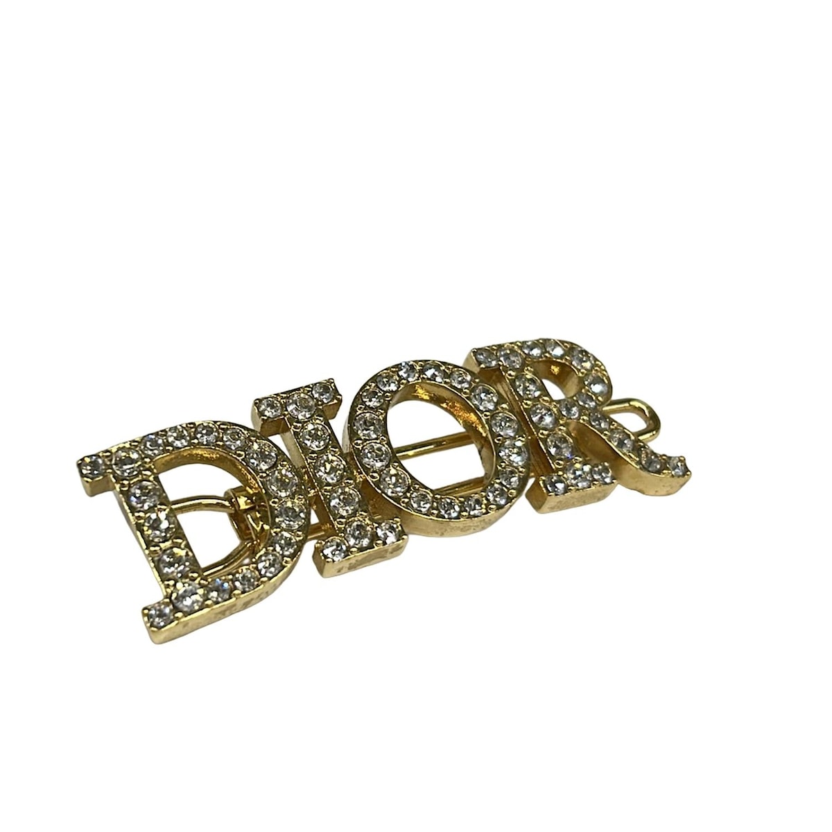 【新着】【中古】DIOR/ChristianDior(ディオール/クリスチャンディオール) バレッタ ロゴモチーフ 白×クリア