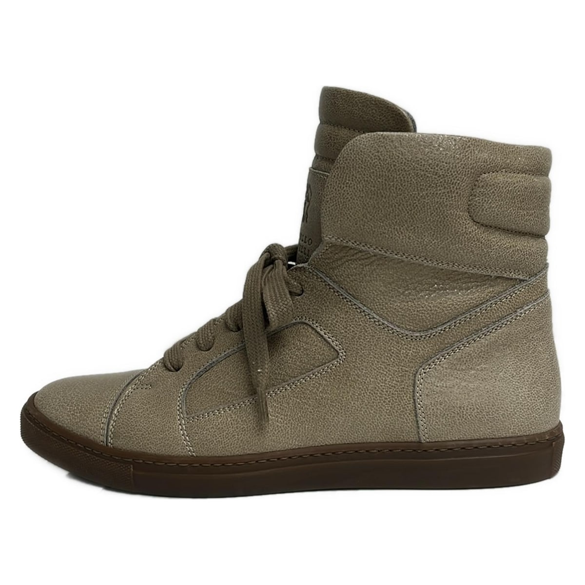 【新着】【中古】BRUNELLO CUCINELLI(ブルネロクチネリ) ショートブーツ ハイカット ベージュ レザー