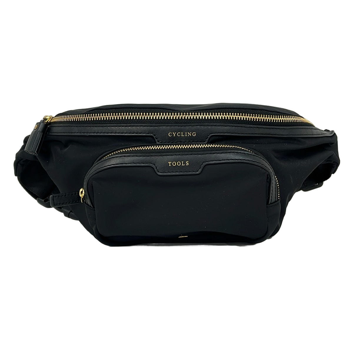 【新着】【中古】Anya Hindmarch(アニヤハインドマーチ) ウエストポーチ 黒 レザー