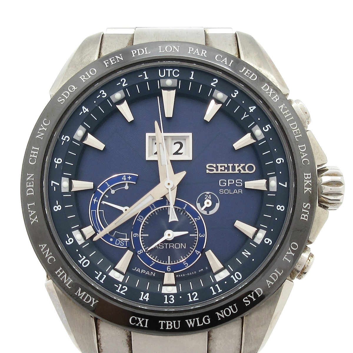 【新着】【中古】SEIKO(セイコー) アストロン 腕時計 電波 ネイビー