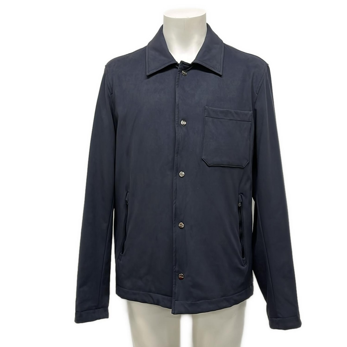 【新着】【中古】HERNO(ヘルノ) ブルゾン 長袖/中綿/冬 ダークネイビー コットン