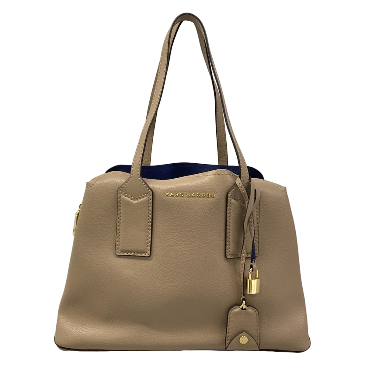 【中古】MARC JACOBS(マークジェイコブス) ザ 編集者 なめし革 トートバッグ トートバッグ ベージュ なめし革