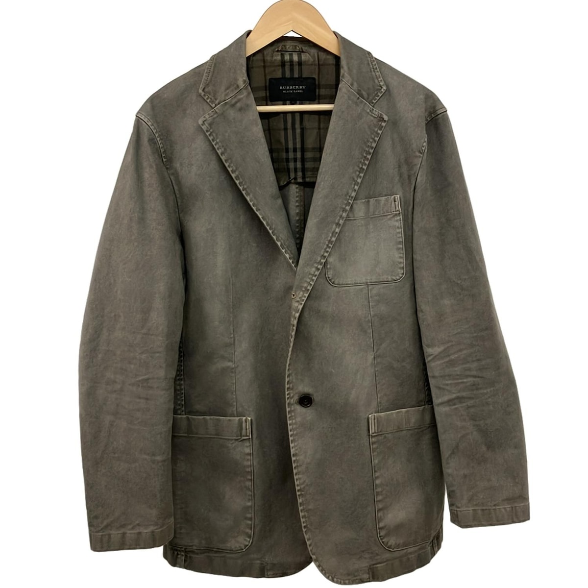 【新着】【中古】Burberry Black Label(バーバリーブラックレーベル) ジャケット デニム グレー