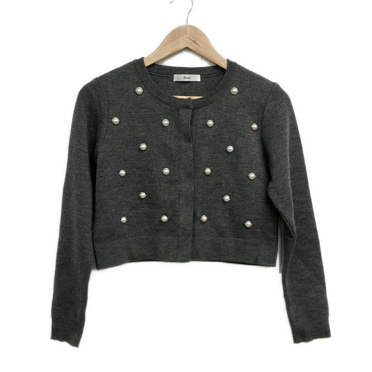 【新着】【中古】Rene(ルネ) カーディガン 長袖/パール ダークグレー