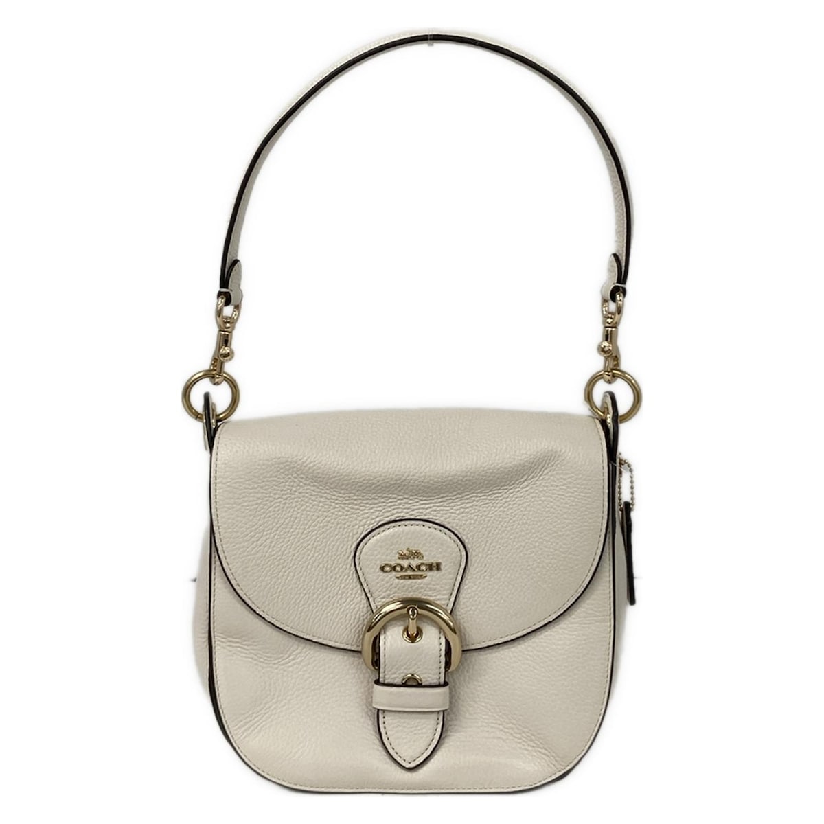 【新着】【中古】COACH(コーチ) クリオ ショルダー バッグ 23 ショルダーバッグ アイボリー レザー