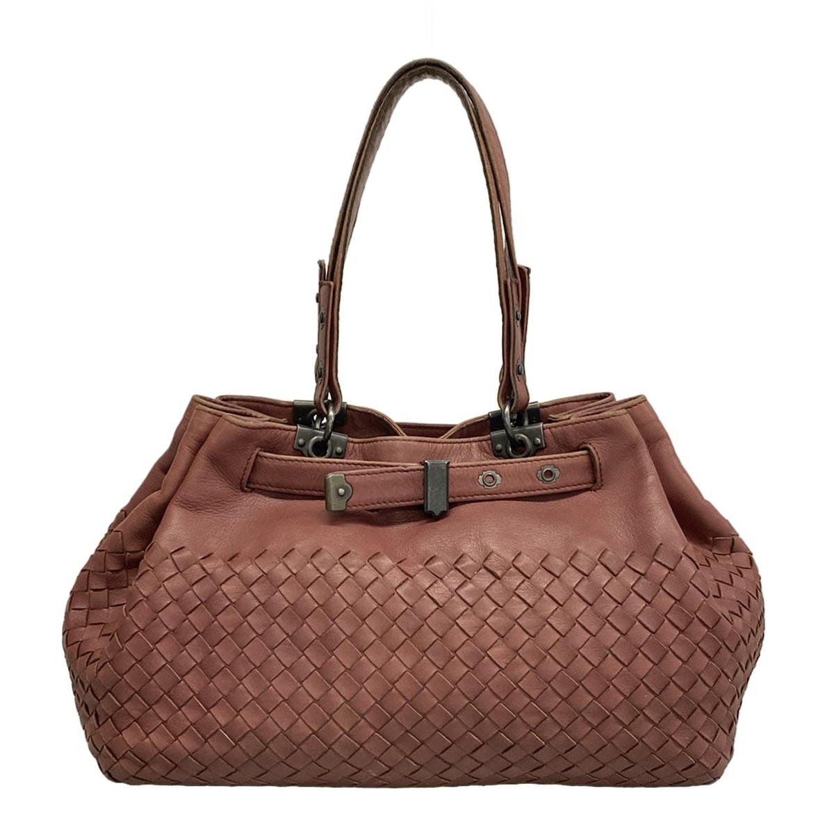 【中古】BOTTEGA VENETA(ボッテガヴェネタ) イントレチャート トートバッグ ボルドー レザー