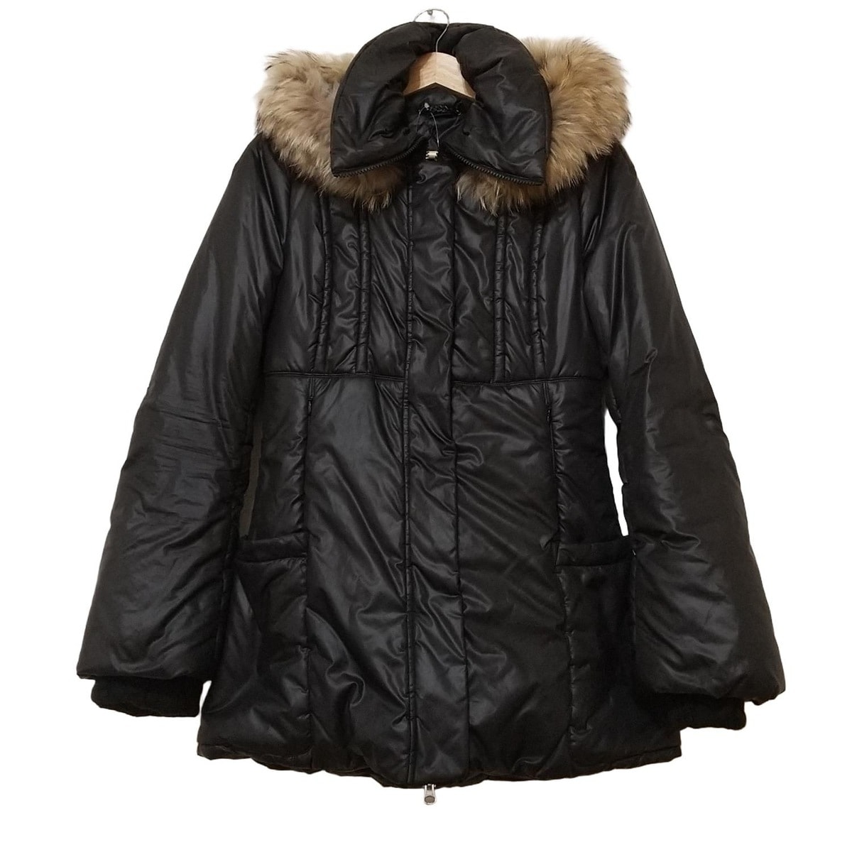 【新着】【中古】Mackage(マッカージュ) コート 長袖/フェイクファー/一部ニット/フェイクレザー/中綿/フード取り外し可/秋/冬 黒