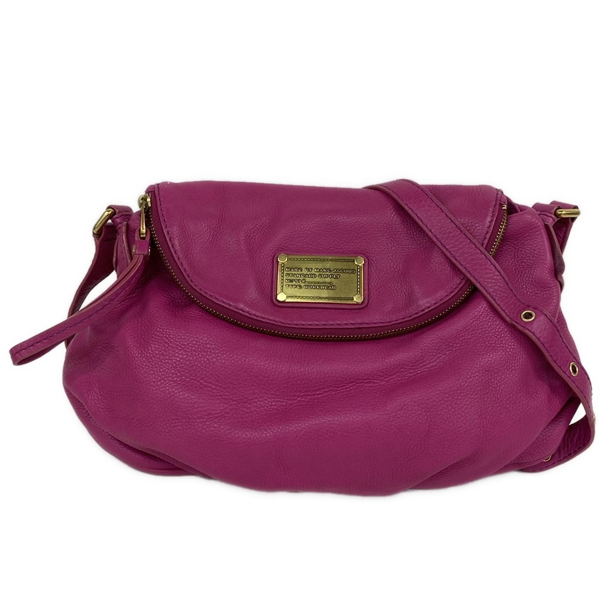 【新着】【中古】MARC BY MARC JACOBS(マークバイマークジェイコブス) クラシックQナターシャ ショルダーバッグ ピンク レザー