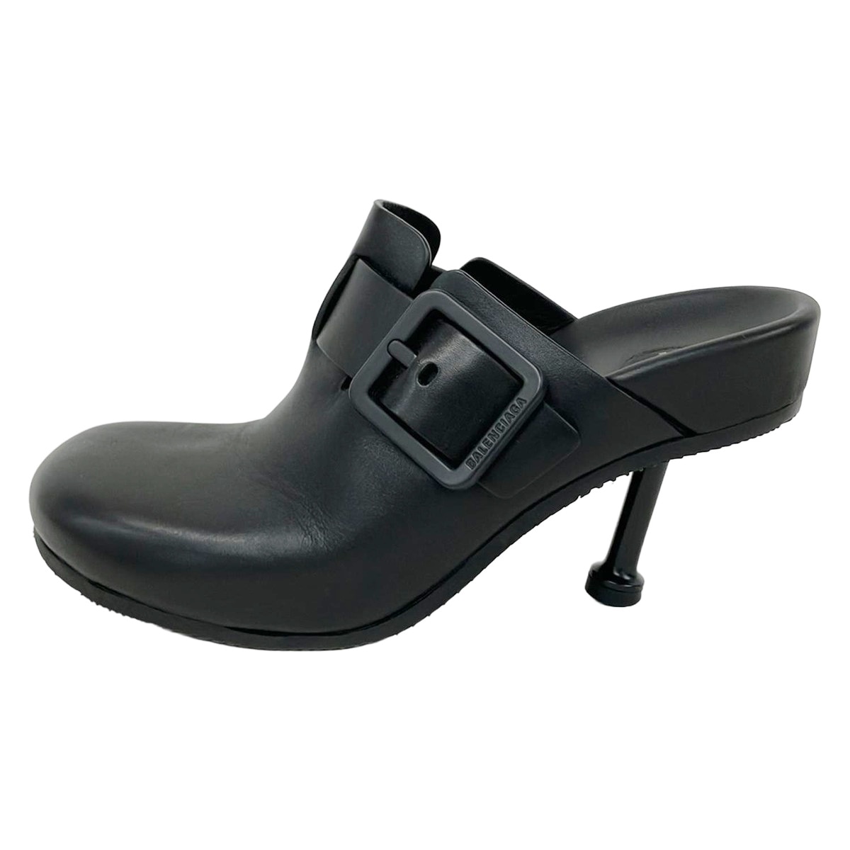 【中古】BALENCIAGA(バレンシアガ) マヨルカ サンダル 黒 レザー