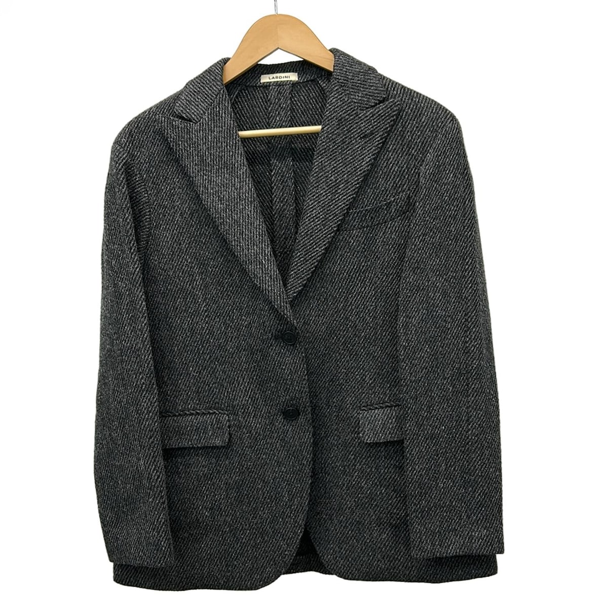 【新着】【中古】lardini(ラルディーニ) ジャケット 長袖/春/秋 黒×ダークグレー