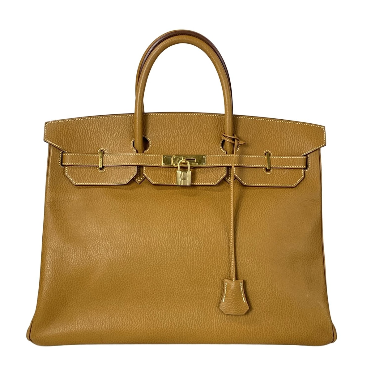 【中古】HERMES(エルメス) バーキン40 ハンドバッグ ゴールド金具 ナチュラル