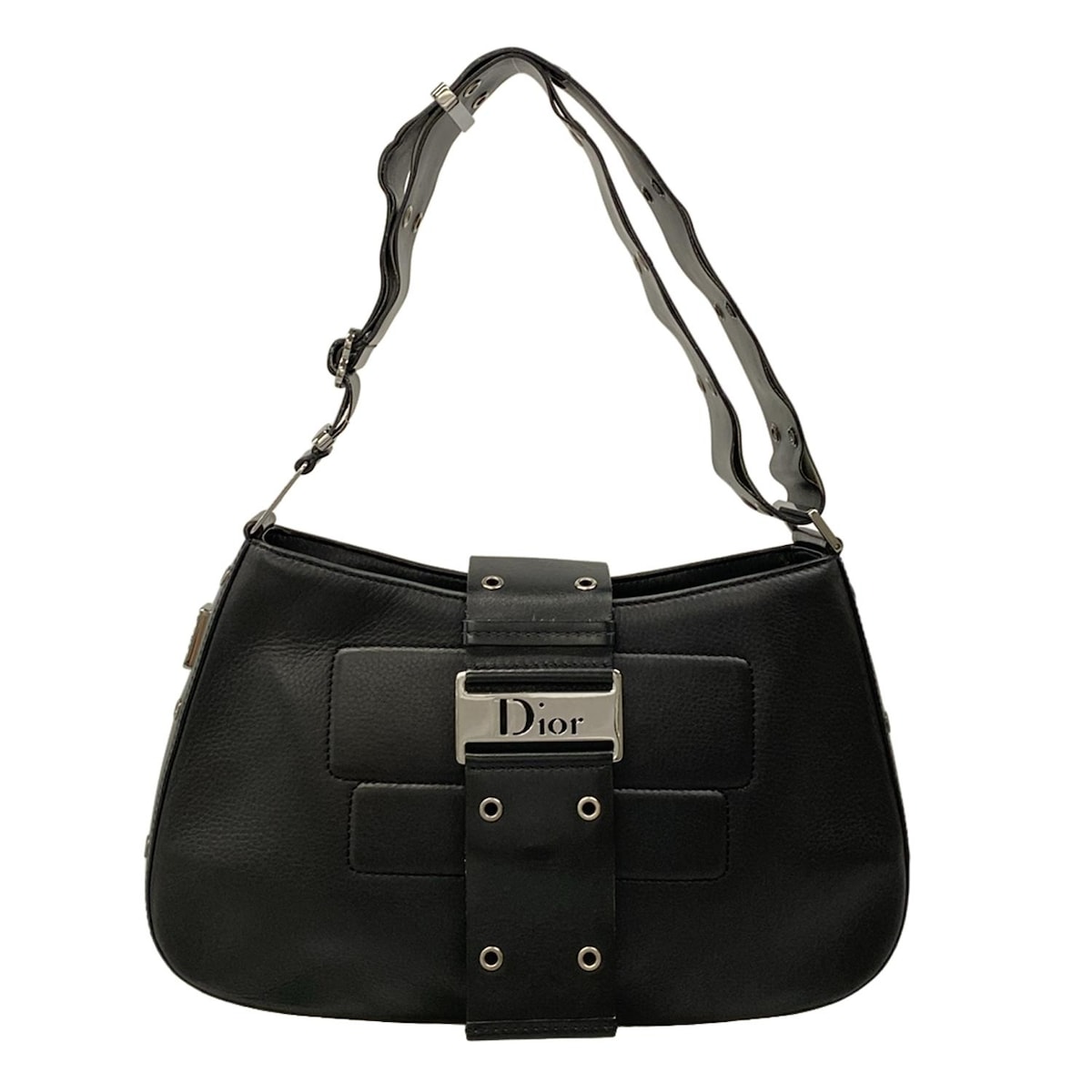 【新着】【中古】DIOR/ChristianDior(ディオール/クリスチャンディオール) ストリートシック ショルダーバッグ 黒 レザー