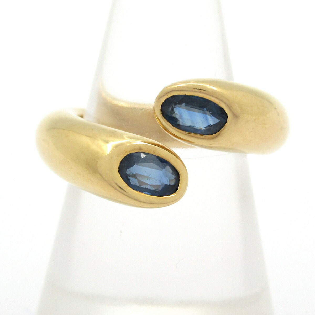 【新着】【中古】Cartier(カルティエ) エリプスドゥテッド リング K18YG×サファイア