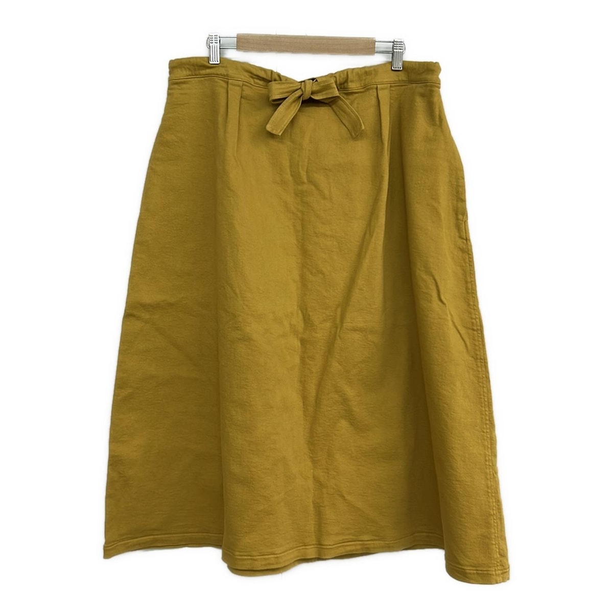【中古】D-due H.P.FRANCE(デ・ドゥエ アッシュ・ペー・フランス) ロングスカート マキシ丈 ダークイエロー