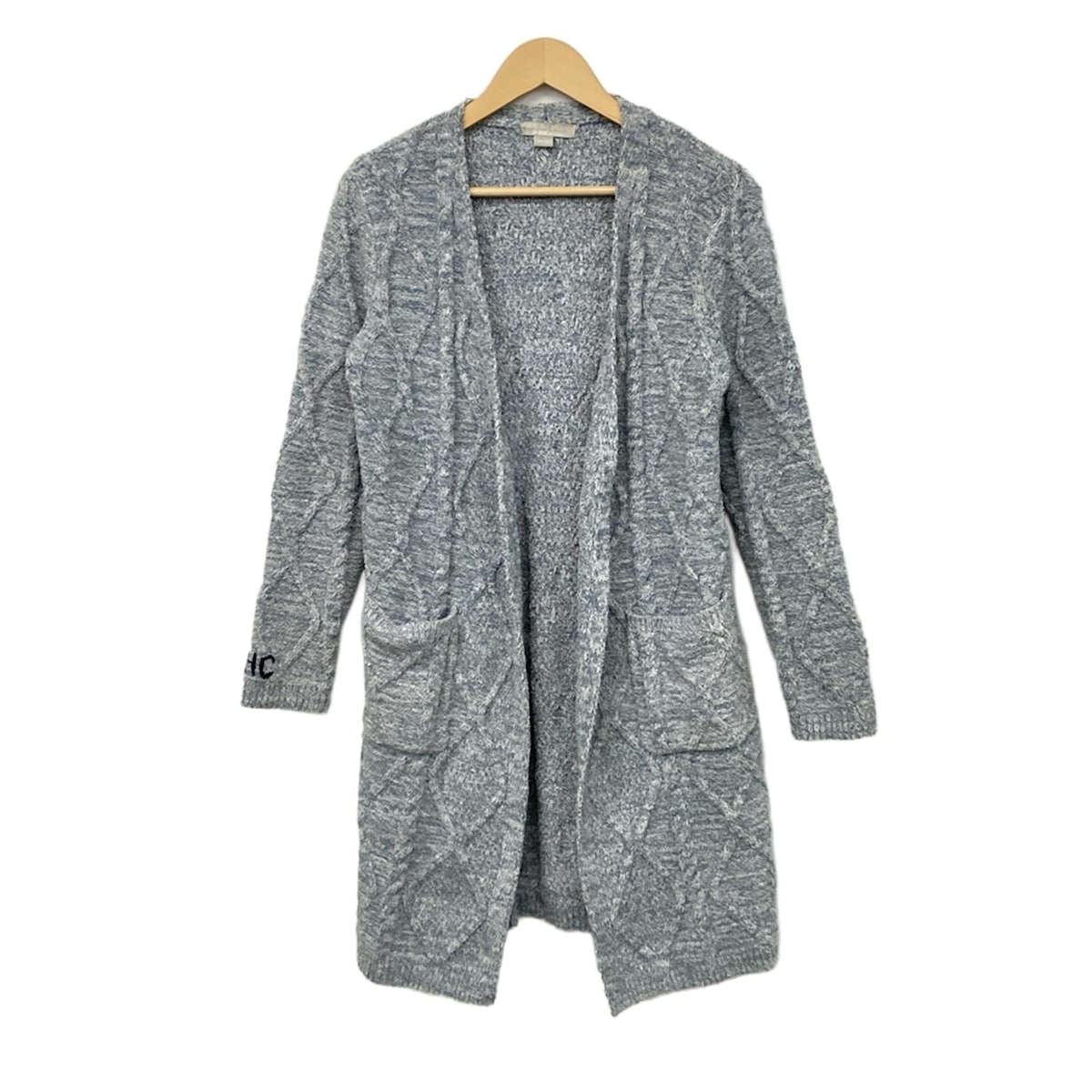 【新着】【中古】BAREFOOT DREAMS(ベアフットドリームス) コート 長袖/ニット/秋/冬 ライトブルー×白