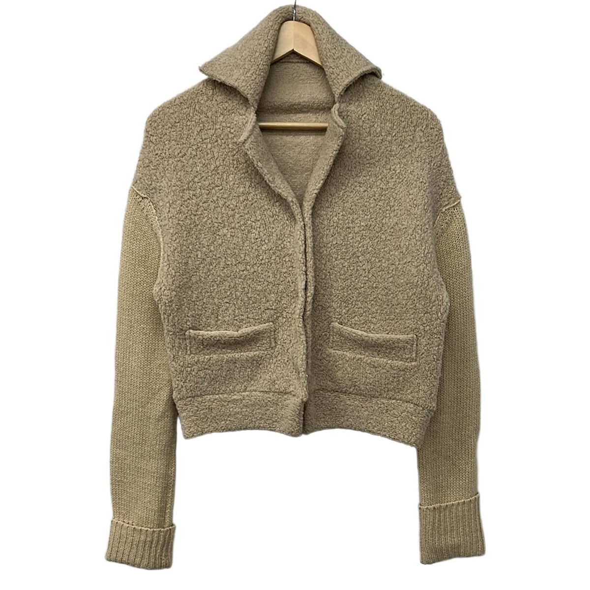 【新着】【中古】Y's(ワイズ) ブルゾン ニット ベージュ