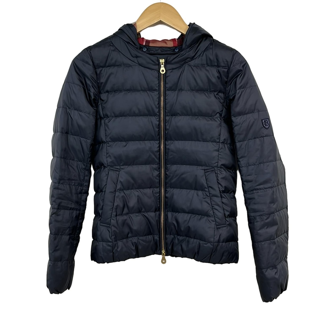 【中古】BLUE LABEL CRESTBRIDGE(ブルーレーベルクレストブリッジ) ダウンジャケット 長袖/ジップアップ/冬 ダークネイビー