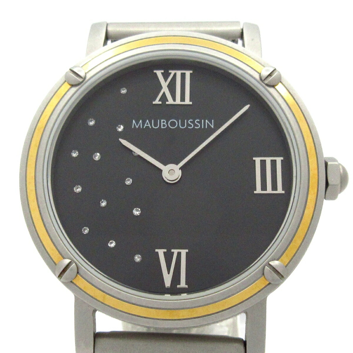 【新着】【中古】MAUBOUSSIN(モーブッサン) ルヴァンディカシオン 腕時計 黒