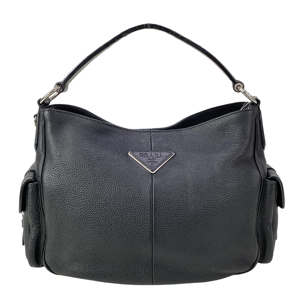 【新着】【中古】PRADA(プラダ) ハンドバッグ 黒 レザー