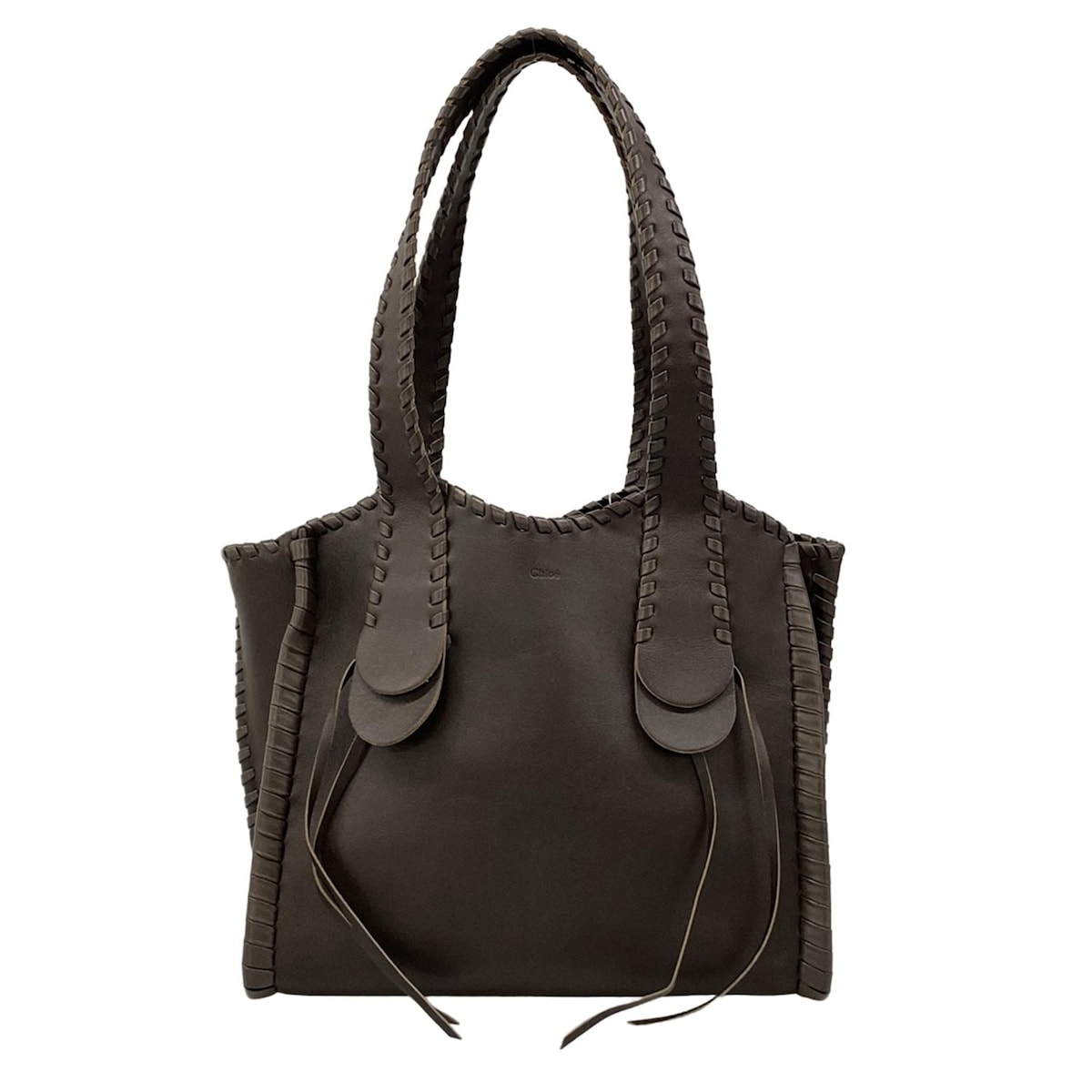 【新着】【中古】Chloe(クロエ) モニー ミディアム トートバッグ ダークブラウン レザー