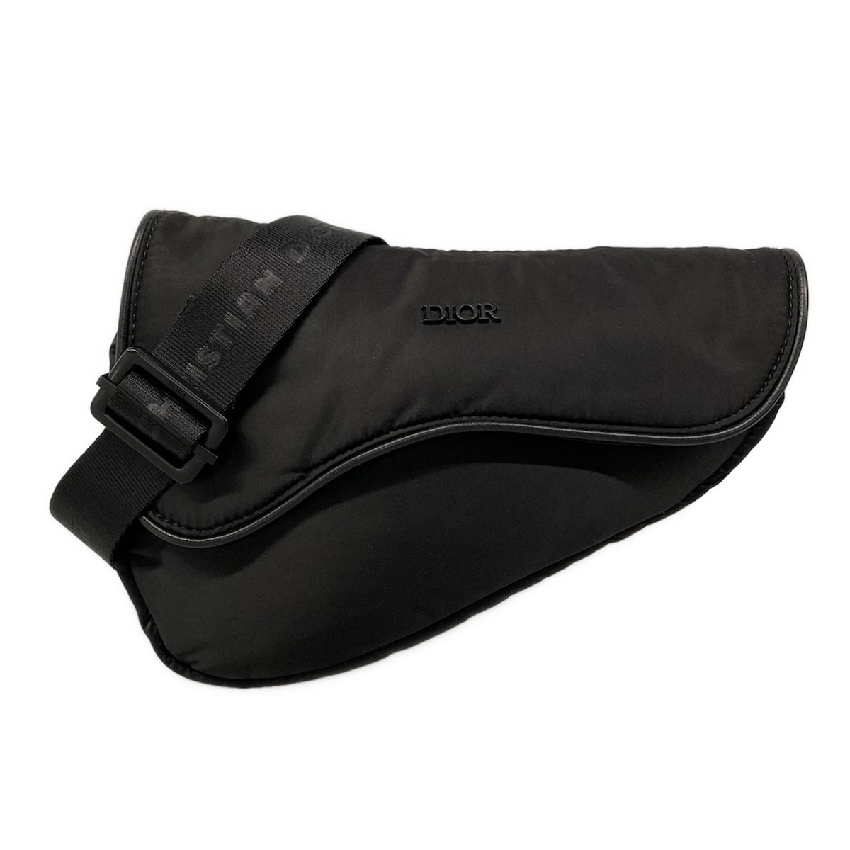 【新着】【中古】DIOR/ChristianDior(ディオール/クリスチャンディオール) サドルバッグ ショルダーバッグ 黒 レザー