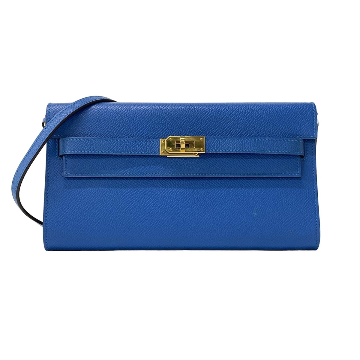【新着】【中古】HERMES(エルメス) ケリーウォレットロングトゥーゴー 財布 ショルダーウォレット/ゴールド金具 ミコノス