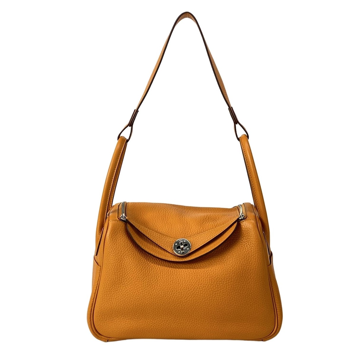 【新着】【中古】HERMES(エルメス) リンディ26 ショルダーバッグ シルバー金具 アプリコット