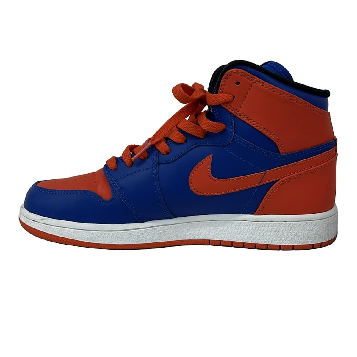 【新着】【中古】NIKE(ナイキ) エア ジョーダン1 レトロ ハイ スニーカー ハイカット ブルー×オレンジ