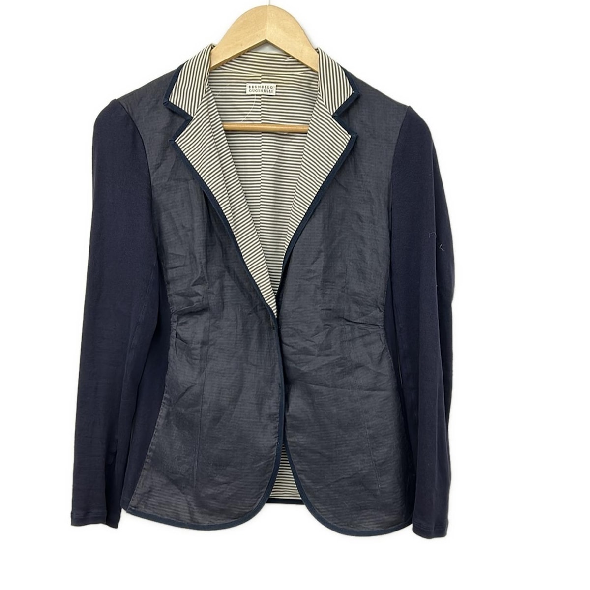 【中古】BRUNELLO CUCINELLI(ブルネロクチネリ) ジャケット 長袖/秋/春 ネイビー