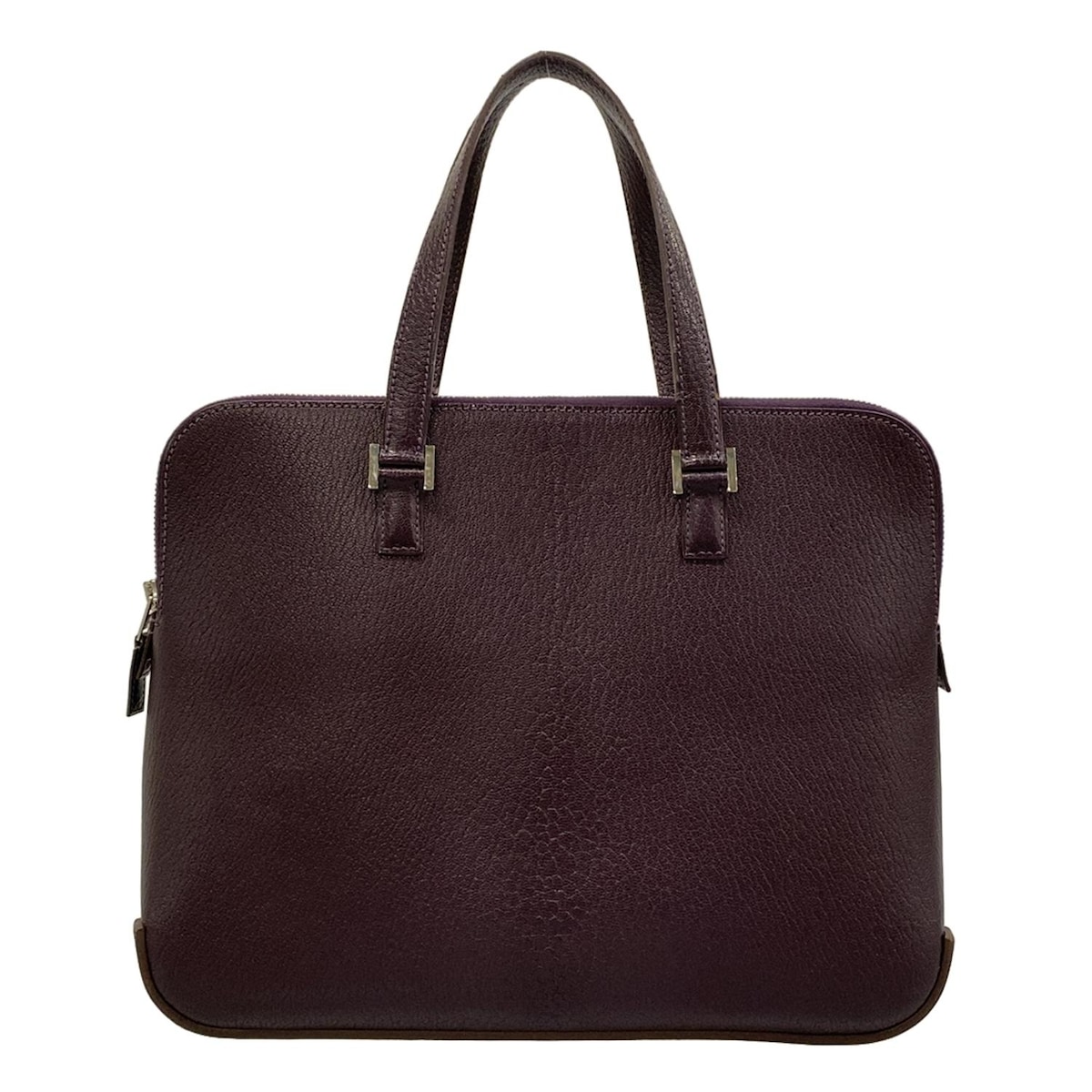 【中古】HERMES(エルメス) ハンドバッグ シルバー金具 パープル