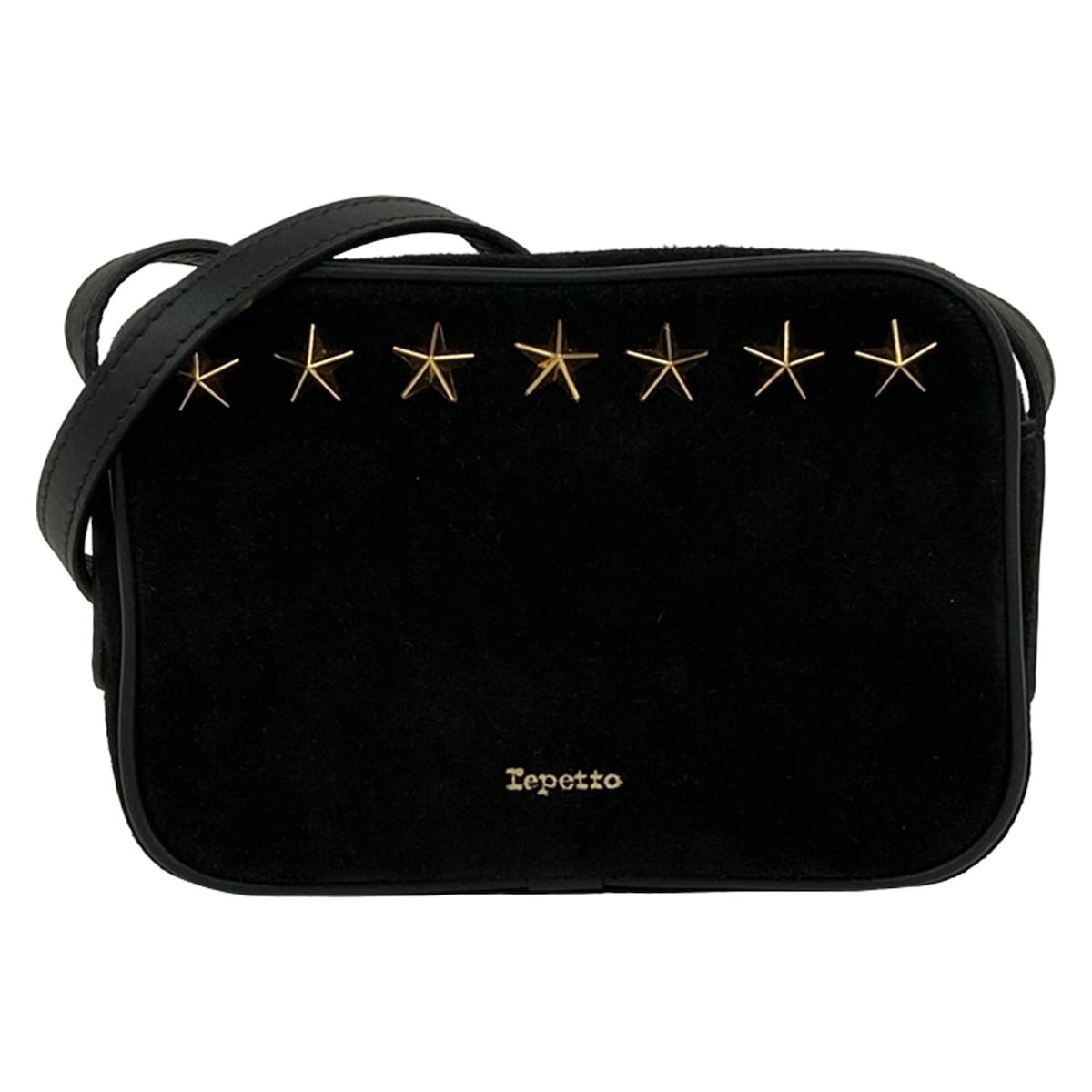 【新着】【中古】repetto(レペット) ショルダーバッグ スタッズ 黒