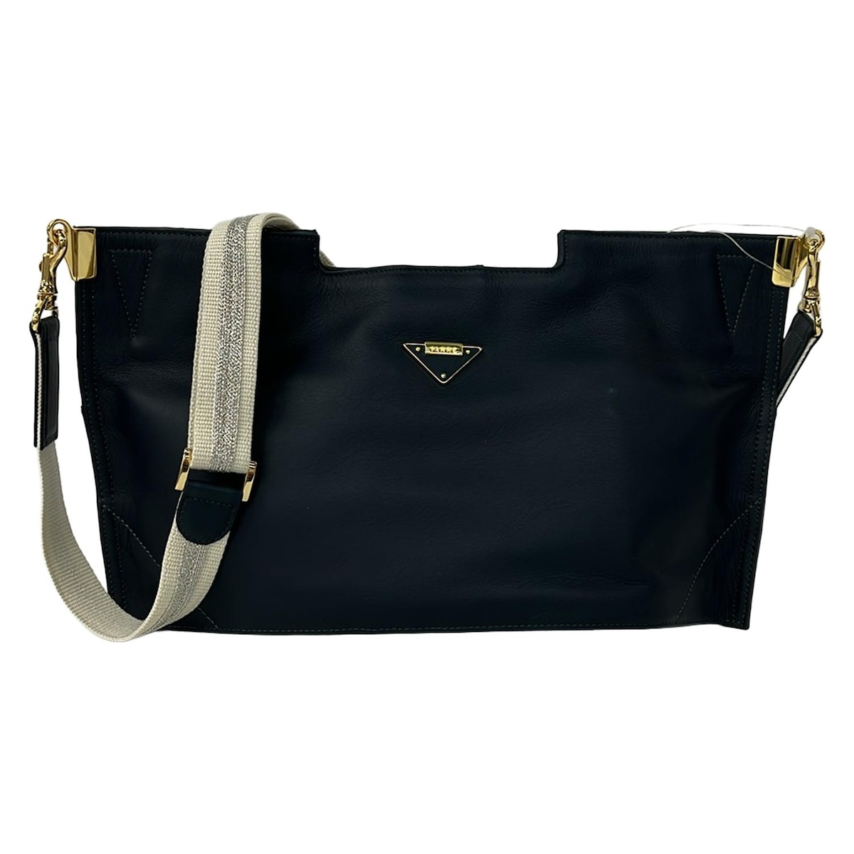 【新着】【中古】IANNE(イアンヌ) ショルダーバッグ 2way/ストラップ着脱可 ネイビーグリーン レザー