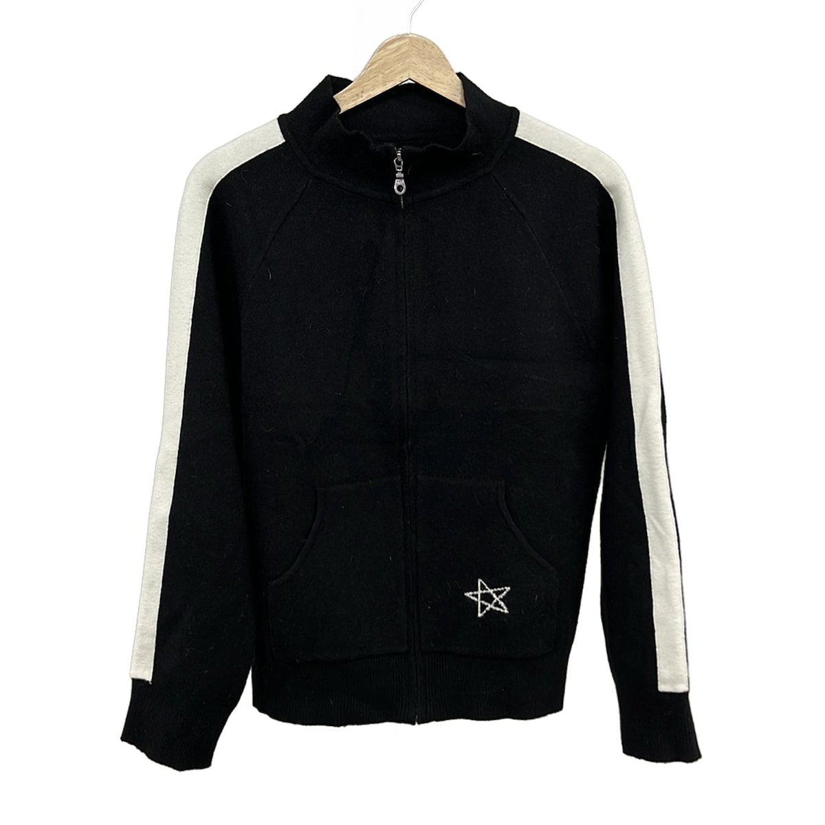 【新着】【中古】DAMAcollection(ダーマコレクション) ブルゾン 長袖/ジップアップ/春/秋 黒×白