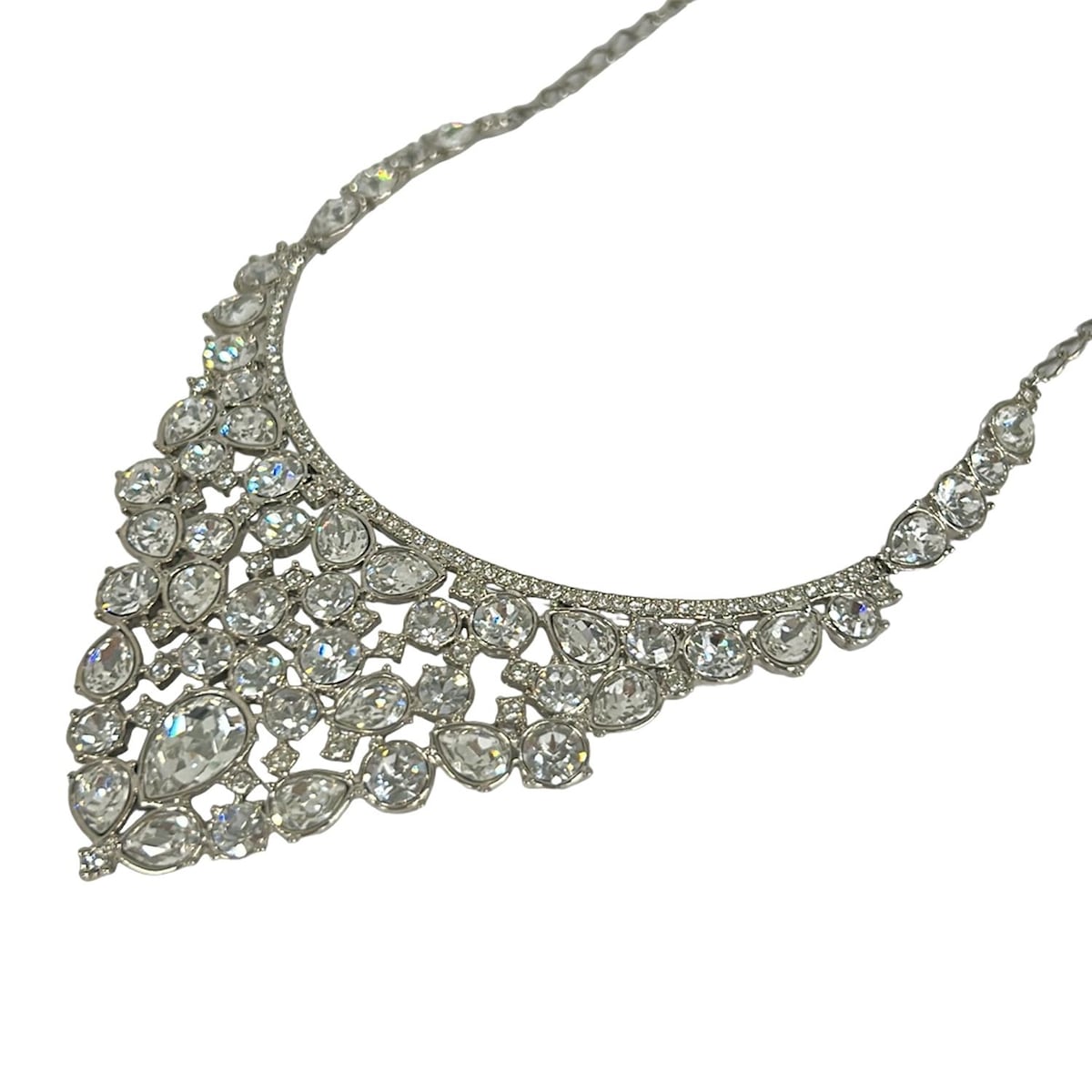 【中古】SWAROVSKI(スワロフスキー) ネックレス シルバー×クリア
