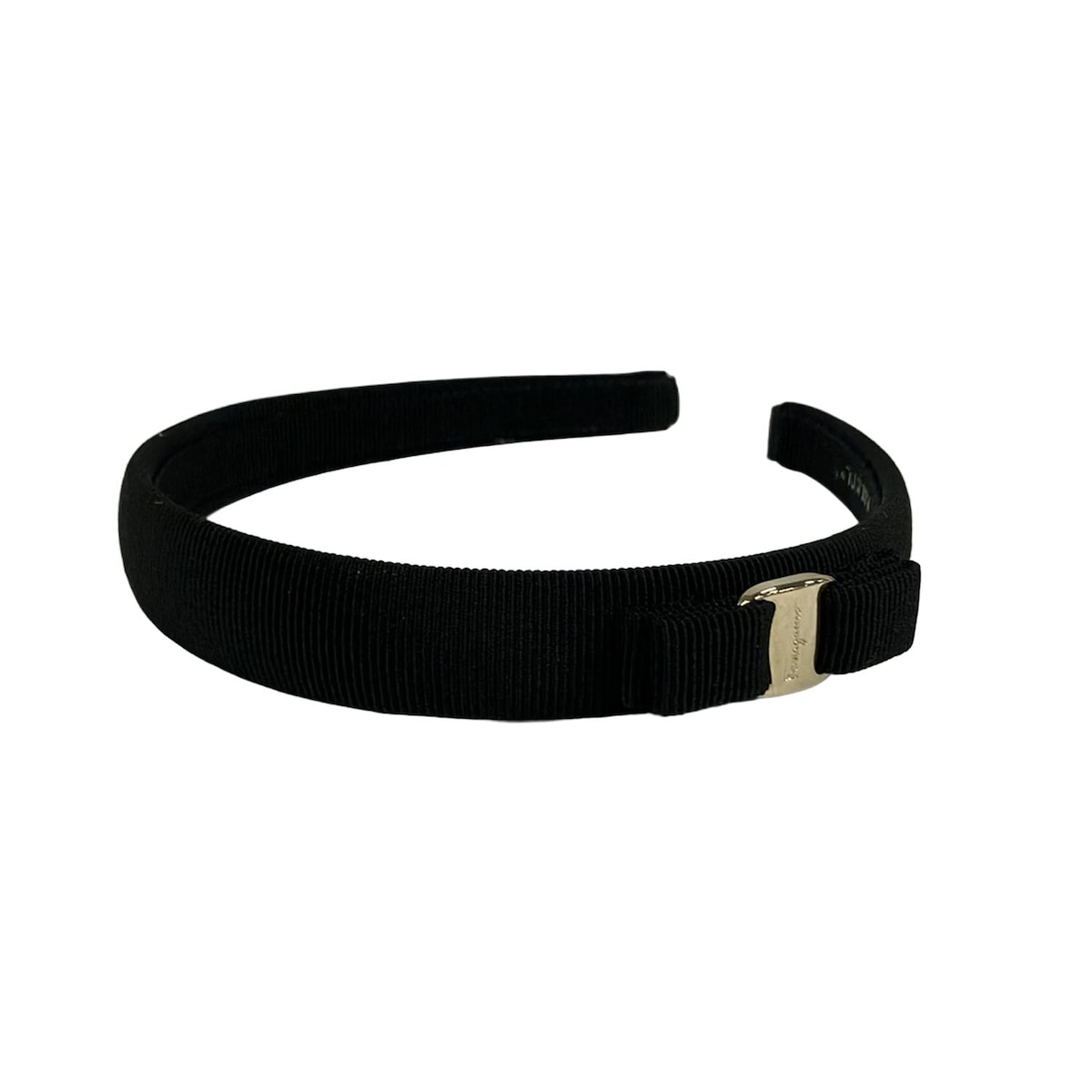 【新着】【中古】FERRAGAMO/SalvatoreFerragamo(サルバトーレフェラガモ) カチューシャ ヴァラ/リボン 黒