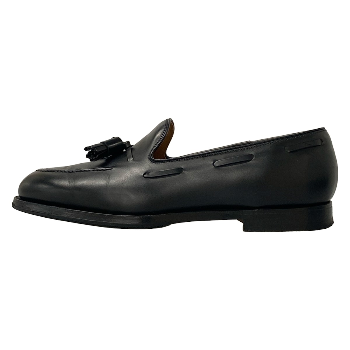 【新着】【中古】Crockett&Jones(クロケットジョーンズ) CAVENDISH2 ローファー アウトソール張替済/タッセル 黒 レザー