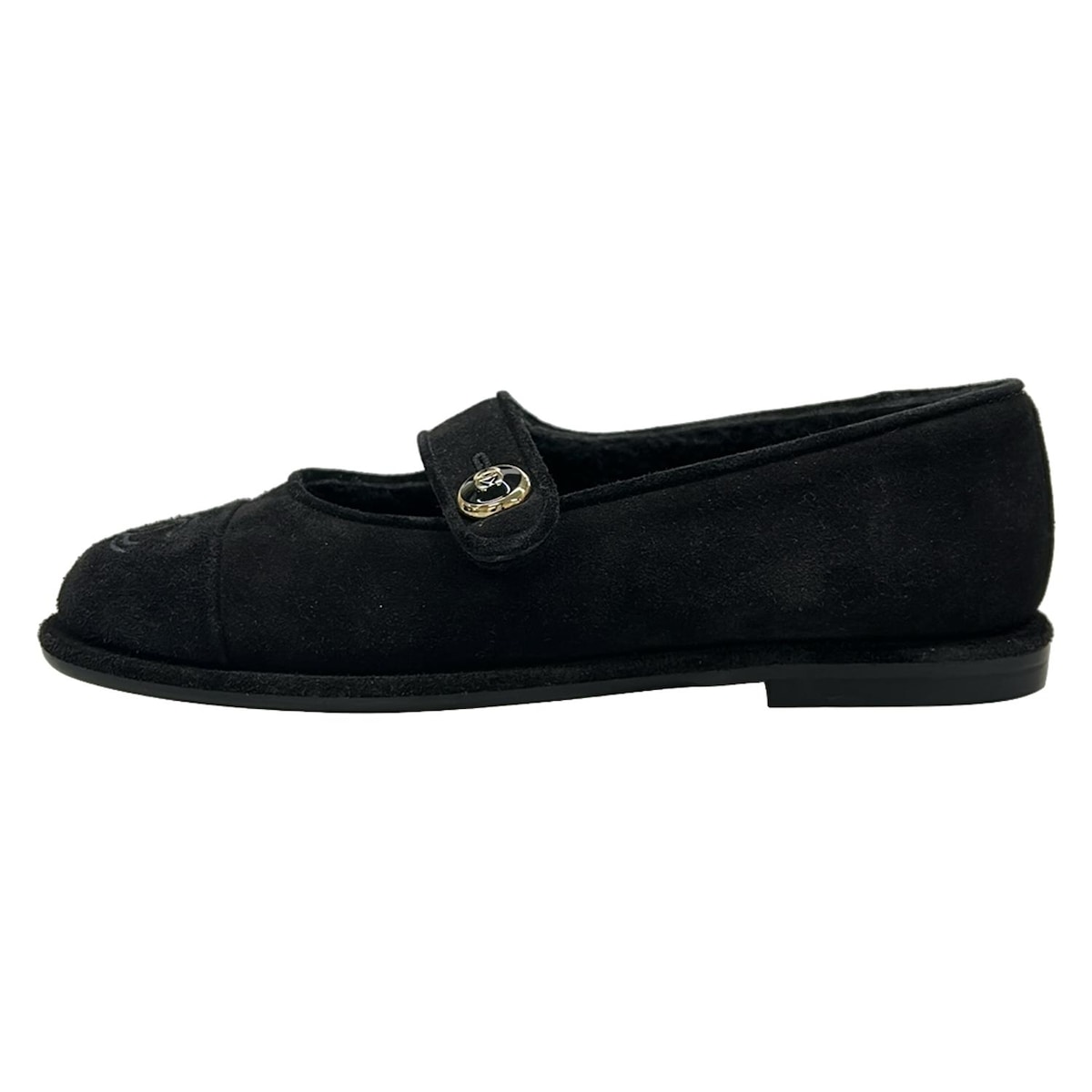 【新着】【中古】CHANEL(シャネル) フラットシューズ メリージェーン 黒