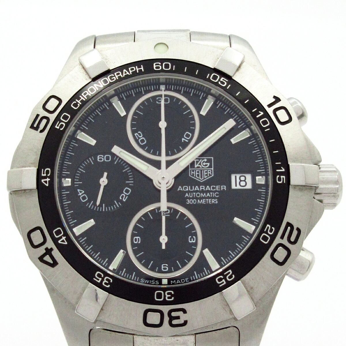 【新着】【中古】TAG Heuer(タグホイヤー) アクアレーサー クロノ 腕時計 クロノグラフ 黒