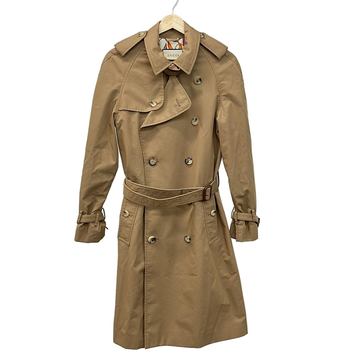 【新着】【中古】GUCCI(グッチ) トレンチコート 長袖/秋/春 ベージュ
