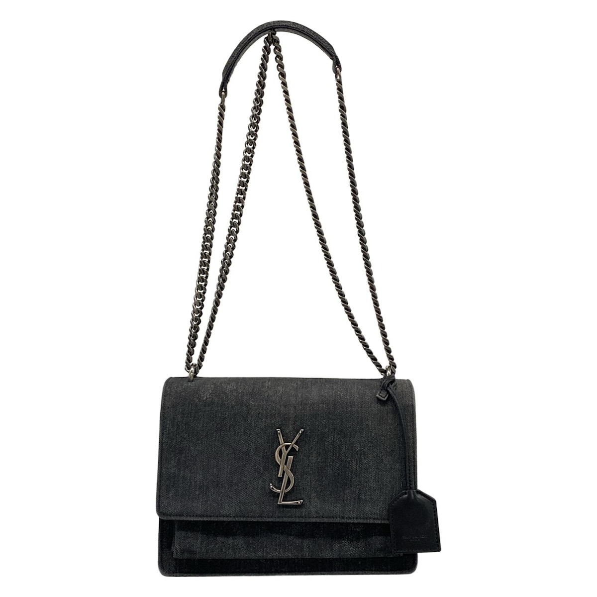【新着】【中古】SAINT LAURENT PARIS(サンローランパリ) サンセット ミディアム ショルダーバッグ チェーンショルダー 黒