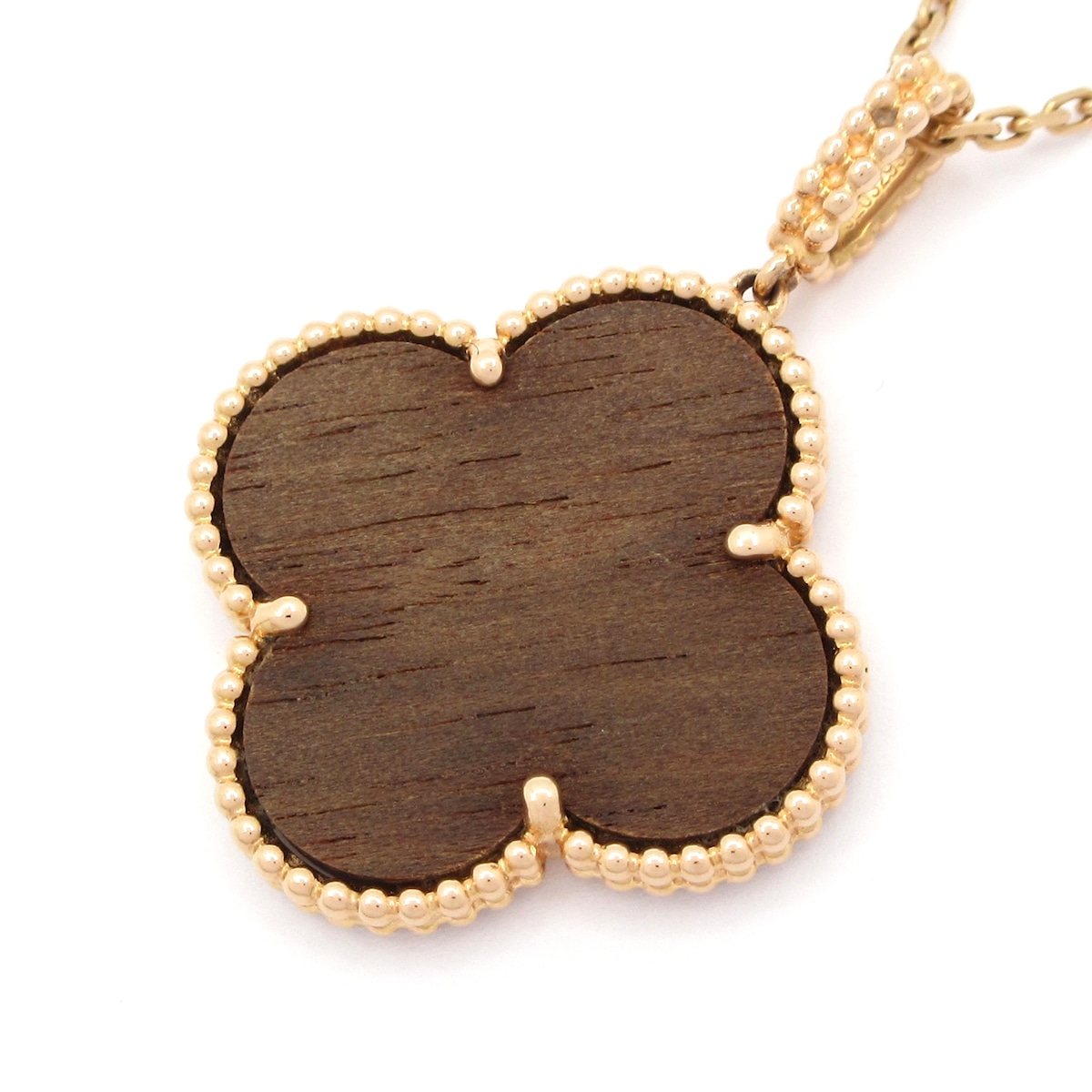 【中古】Van Cleef & Arpels(ヴァンクリーフ&アーペル) マジックアルハンブラ ロングネックレス ネックレス K18PG×レターウッド