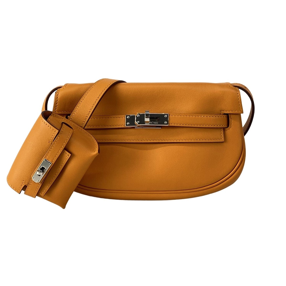 【新着】【中古】HERMES(エルメス) ケリームーブ ショルダーバッグ シルバー金具 アプリコット