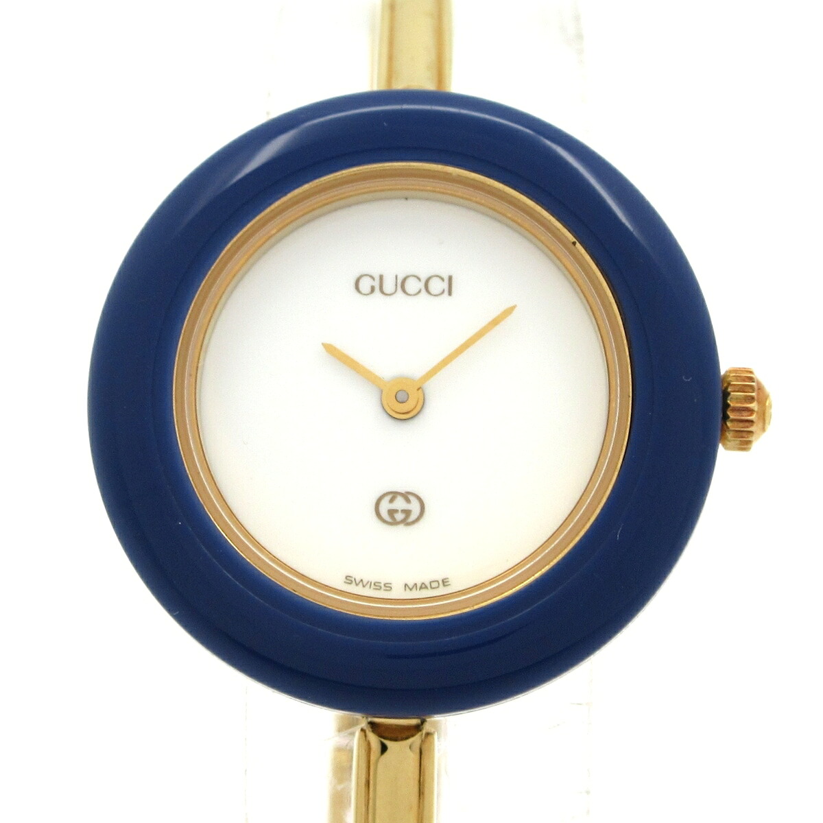 【中古】GUCCI(グッチ) ベゼルウォッチ ウォッチ 白
