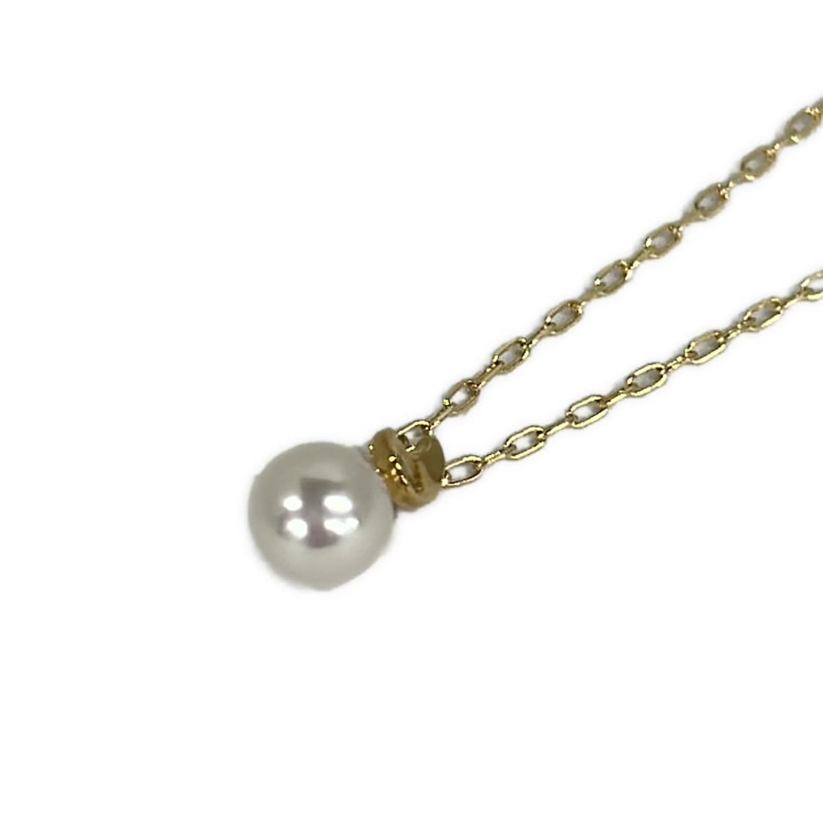 【中古】mikimoto(ミキモト) ネックレス ムーン（月）/1Pパール直径約5.5mm K18YG×パール