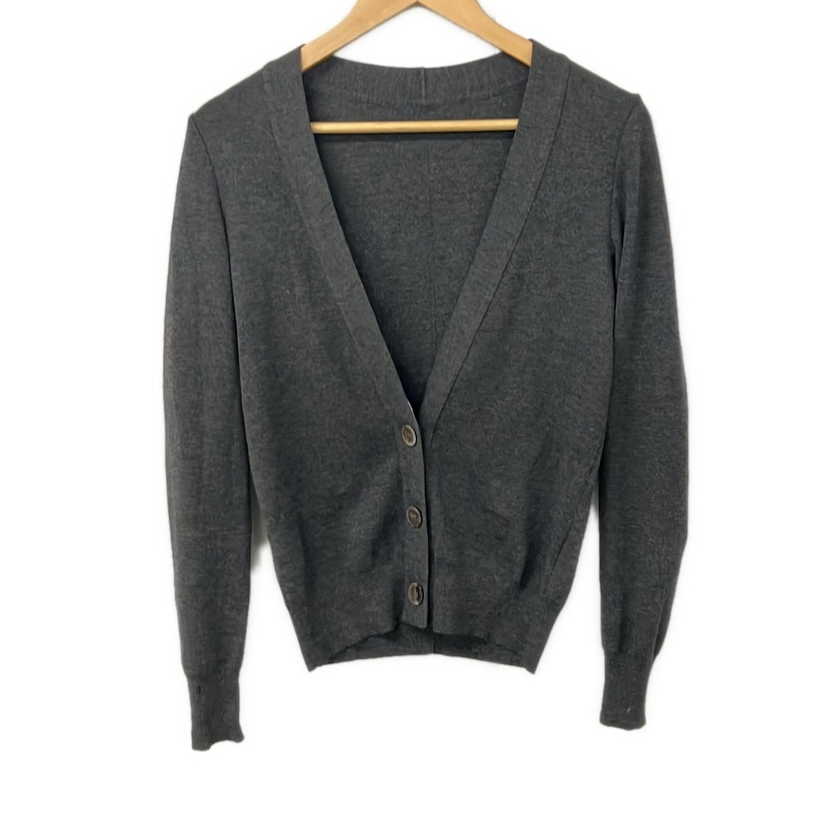 【中古】FOXEY(フォクシー) ジレー 長袖 うす暗い薄墨色