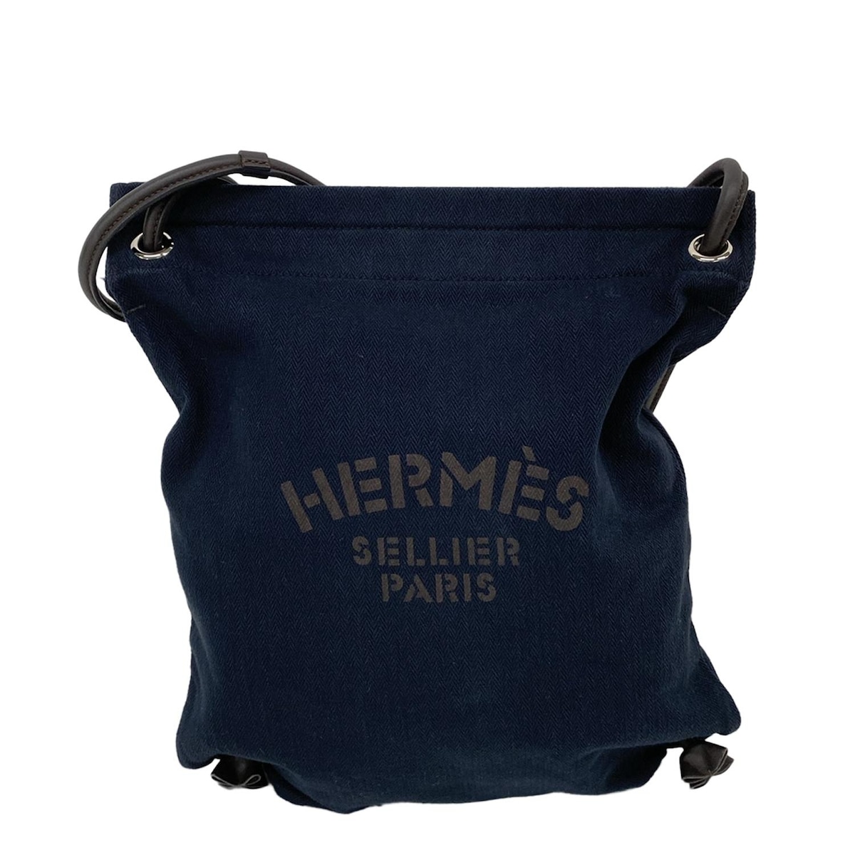 【新着】【中古】HERMES(エルメス) マリーヌ ショルダーバッグ シルバー金具 ブルーインディゴ×エベーヌ