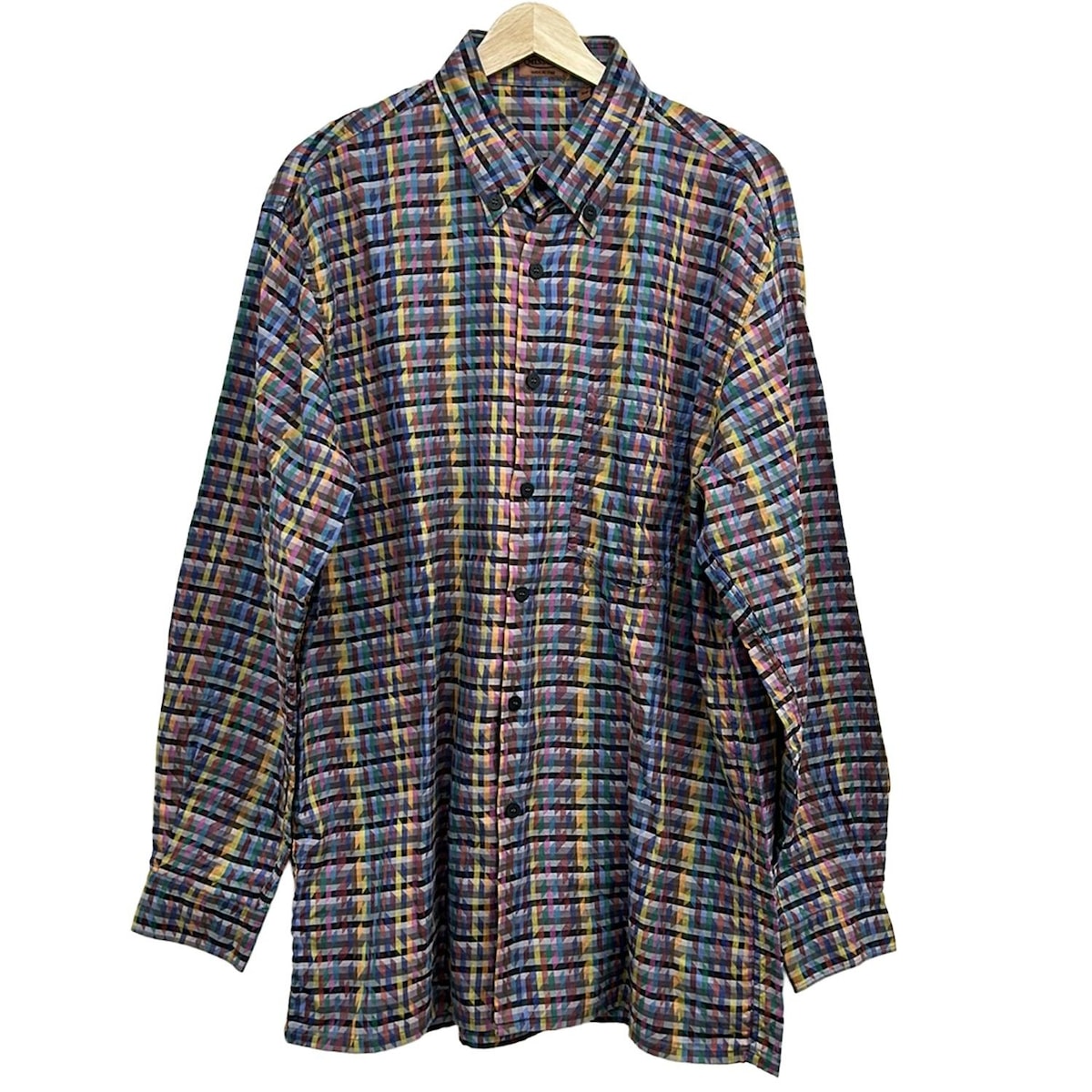【新着】【中古】MISSONI(ミッソーニ) 長袖シャツ ライトパープル×ネイビー×マルチ