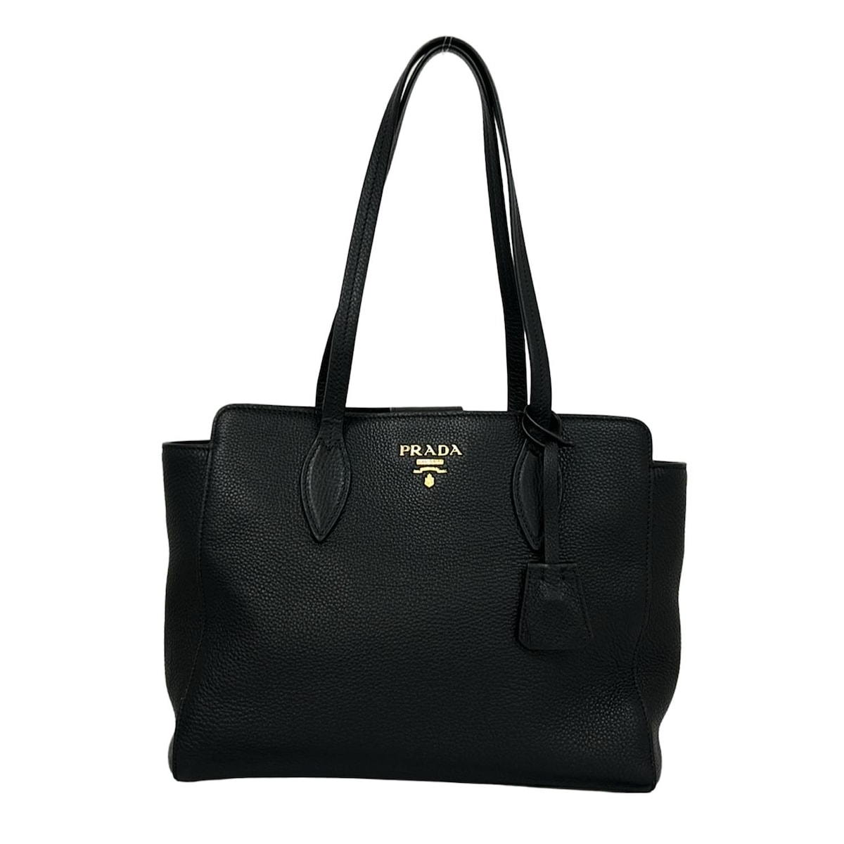 【新着】【中古】PRADA(プラダ) トートバッグ 革タグ 黒 レザー